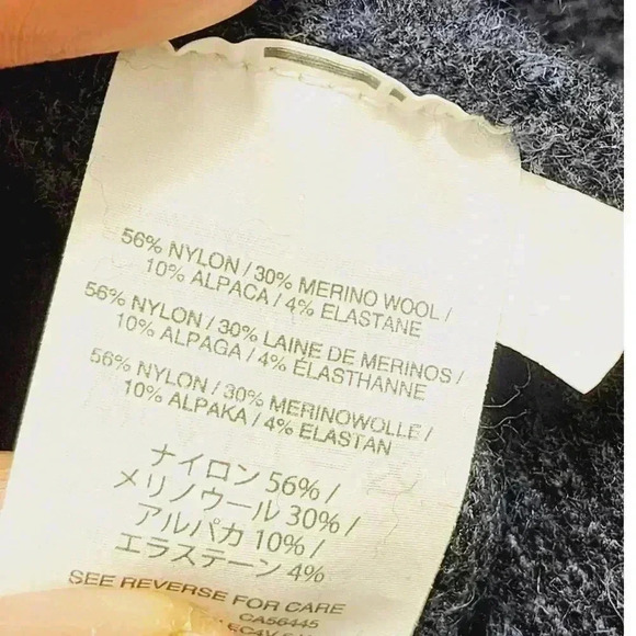 Madewell Merino Wool Alpaca Cardigan Sweater Size M Open Front Navy Blue - Picture 5 of 6